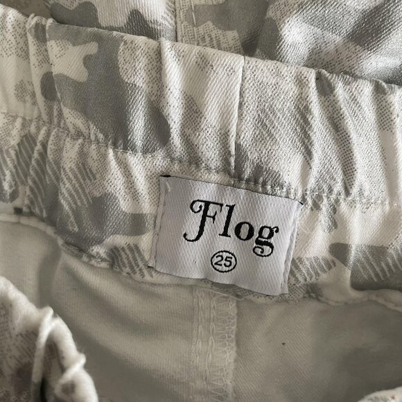 Bevy Flog Jogger Pants Women 25 Gray White Camo Utility Pockets - Picture 7 of 11